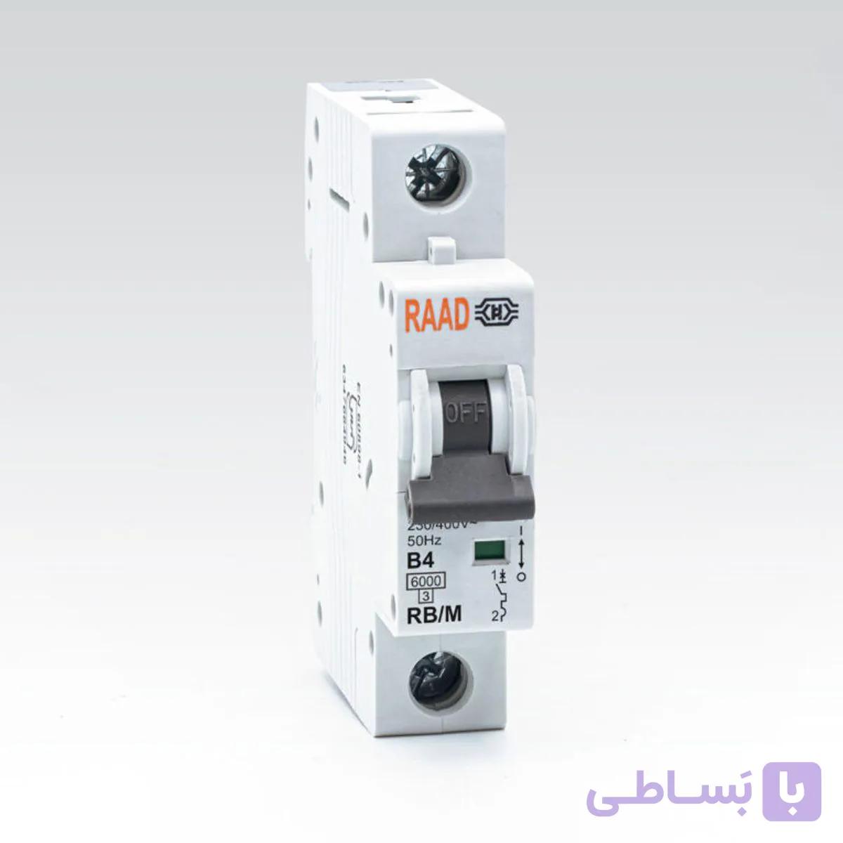 کلید مینیاتوری 1 پل 6 کیلوآمپر DC تیپ B رعد الکتریک (کارتنی) — تصویر 1