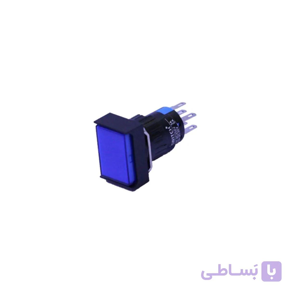 کلید فشاری قطر 16 مستطیل درپوش دار 220 ولت آی سوئیچ الکتریک (بسته ی 25 تایی) — تصویر 1