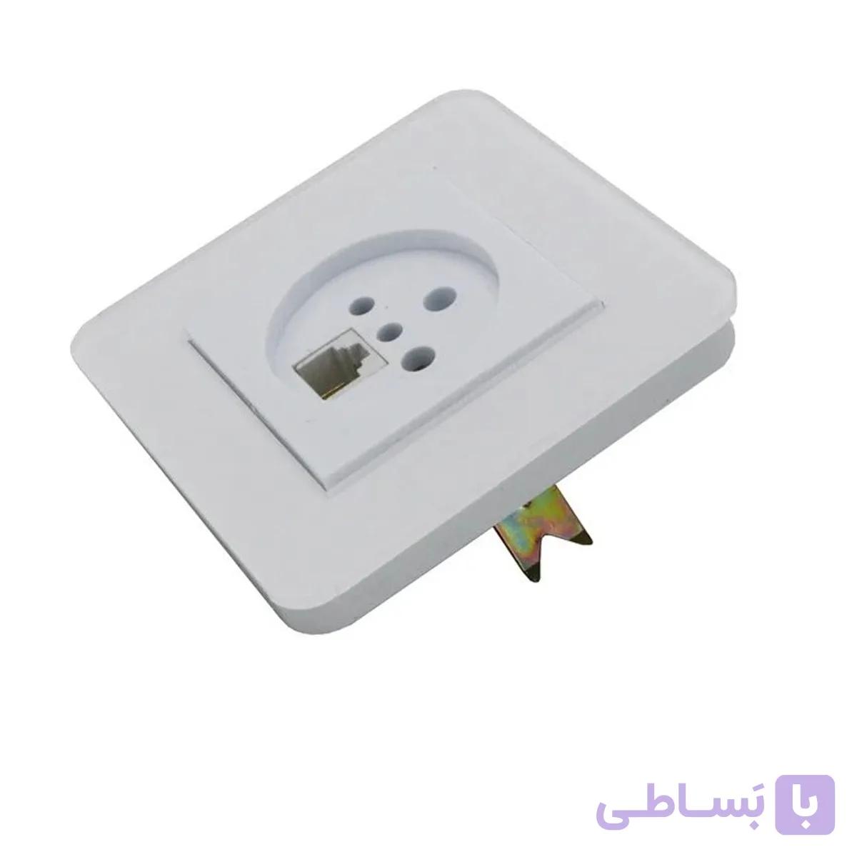 پریز تلفن تک سوکت پارت الکتریک مدل سورنا پلاس (بسته ی 100 تایی) — تصویر 1