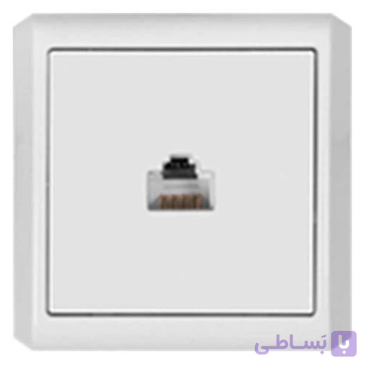 سوکت تلفن تک فضل الکتریک مدل الیزه روکار (بسته ی 120 تایی)