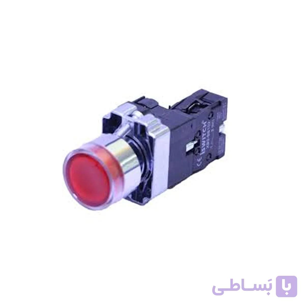 کلید فشاری چراغدار استپ 24 و 110 ولت آی سوئیچ الکتریک (بسته ی 12 تایی) — تصویر 1