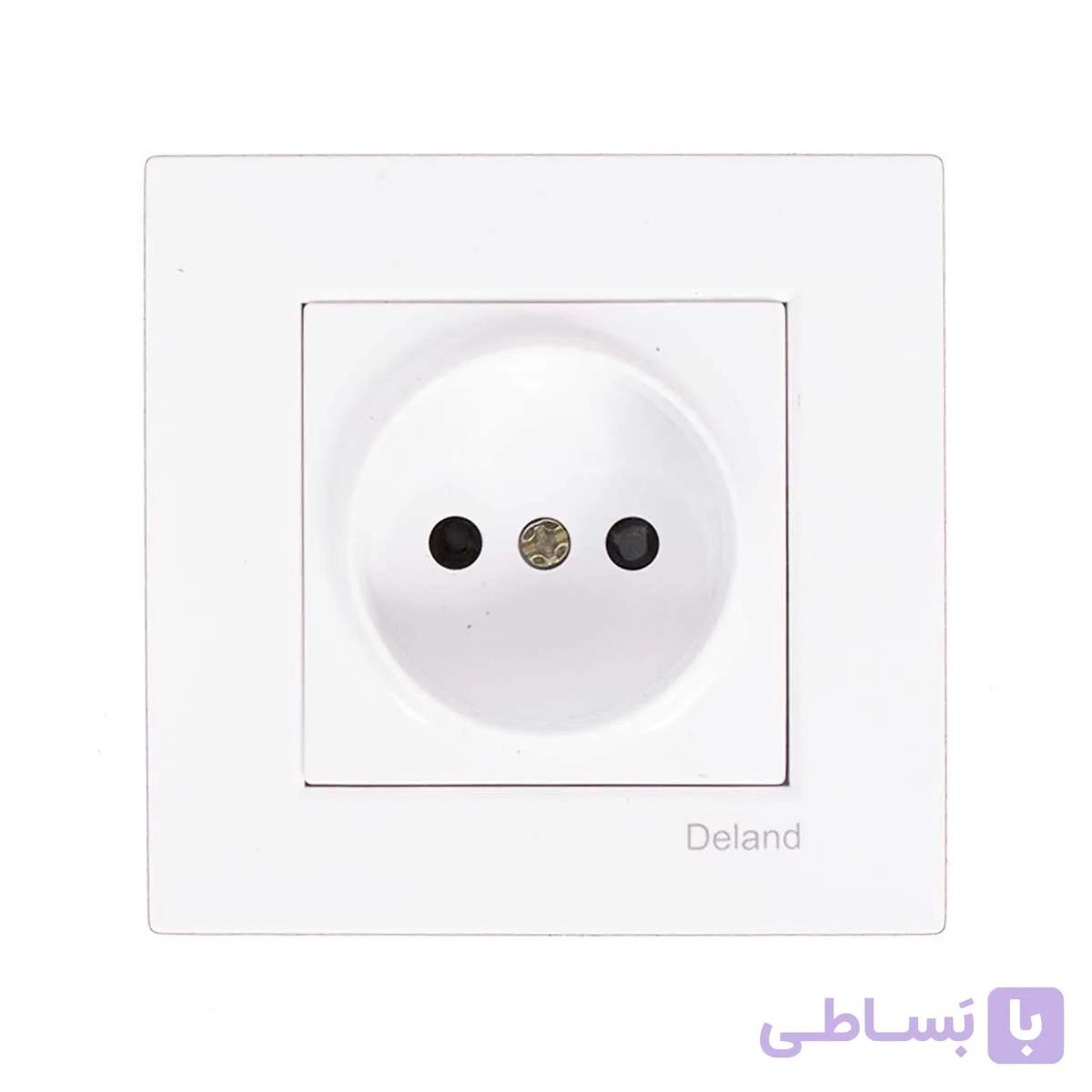 پریز برق ارت سفید ups دلند طرح آسا (بسته ی 100 تایی)