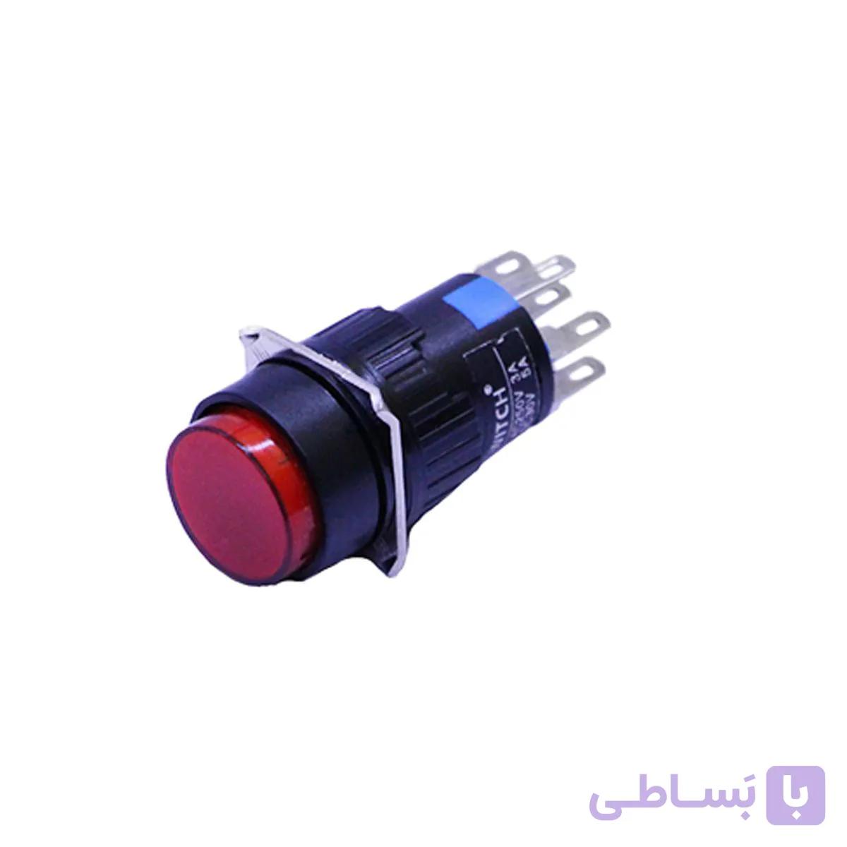 کلید فشاری قطر 16 قارچی 220 ولت آی سوئیچ الکتریک (بسته ی 25 تایی) — تصویر 1