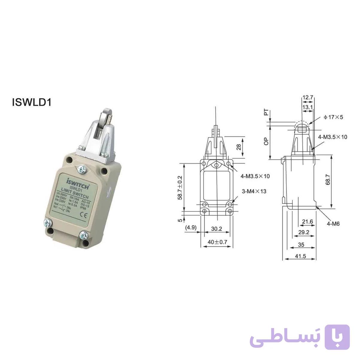 لیمیت سوئیچ غلطکی ISWLD1 آی سوئیچ الکتریک