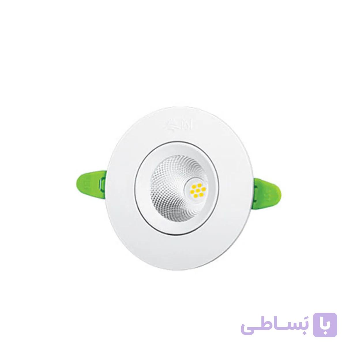 چراغ چشمی متحرک ۷ وات دایره ای COB پارس شعاع توس (بسته ی 48 تایی)
