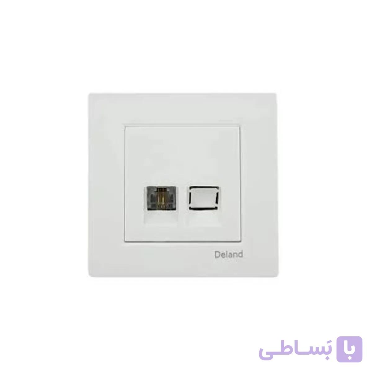 مکانیزم سوکت تلفن دوخط دلند طرح آوا پلاس (بسته ی 100 تایی)