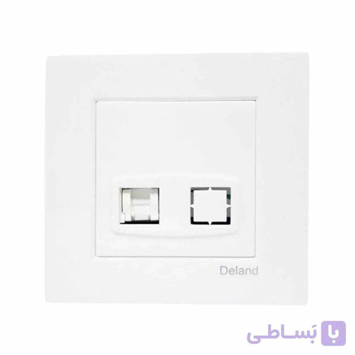 سوکت شبکه cat6 سفید دلند طرح آسا (بسته ی 100 تایی) — تصویر 1