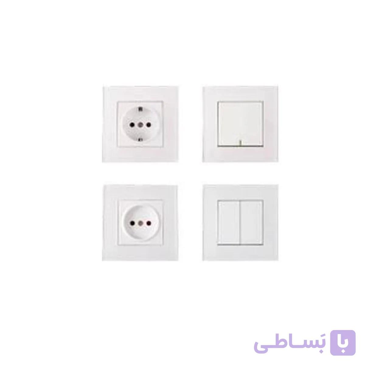 قاب دور کلید و پریز فضل الکتریک مدل الیزه (بسته ی 200 تایی) — تصویر 1