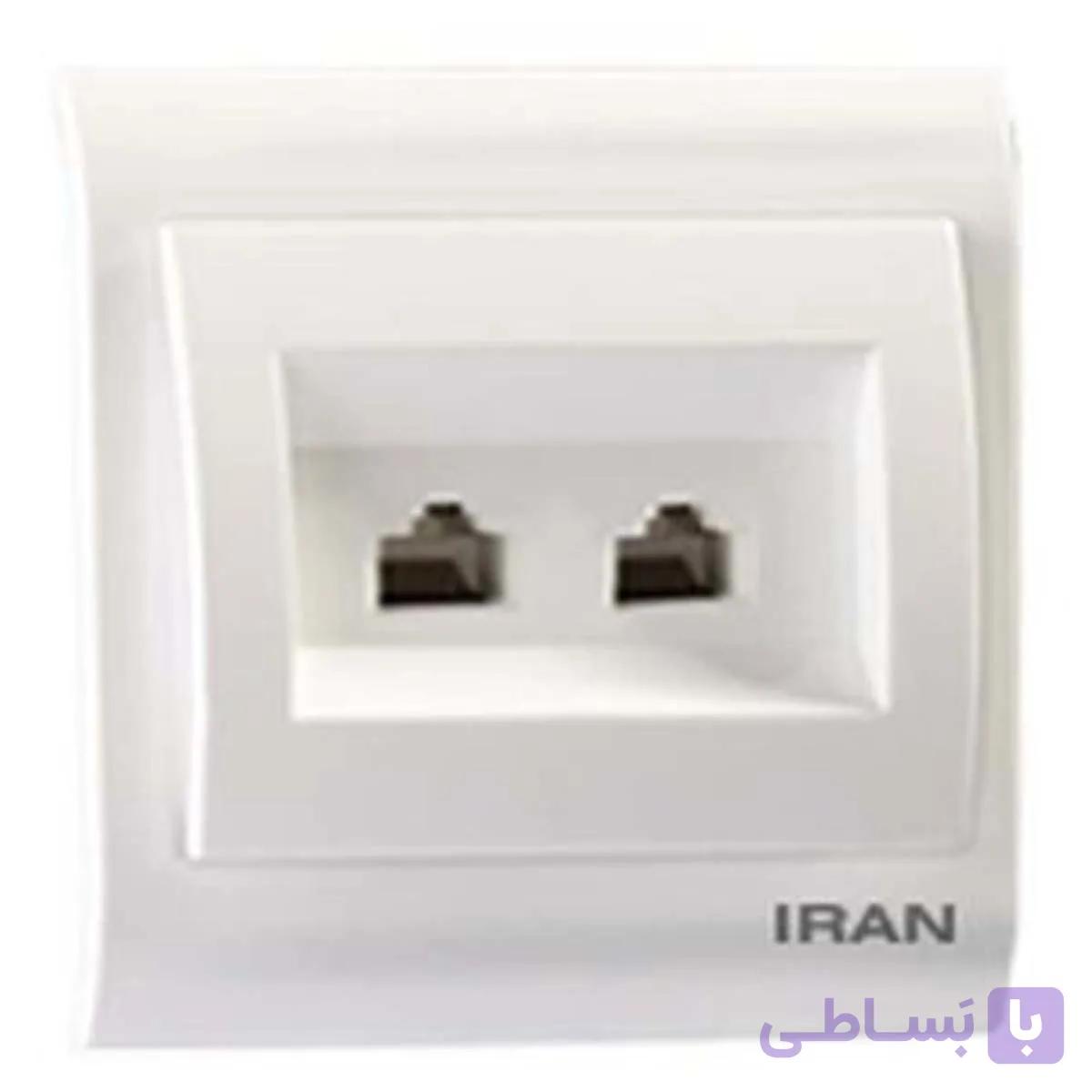 سوکت تلفن دوقلو فضل الکتریک مدل الیزه (بسته ی 120 تایی)