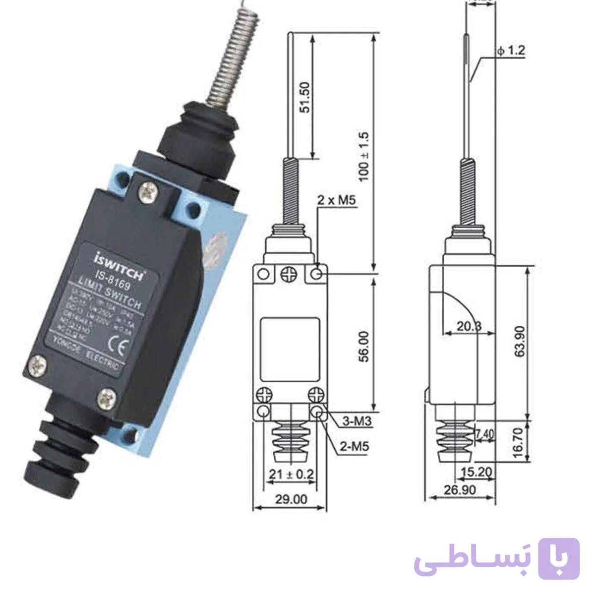 لیمیت سوئیچ آنتنی 8169 آی سوئیچ الکتریک (بسته ی 10 عددی) — تصویر 1
