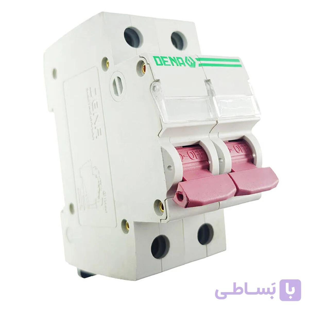 فیوز مینیاتوری DC دو پل 32 تا 63 آمپر دنا الکتریک (بسته ی 60 تایی)