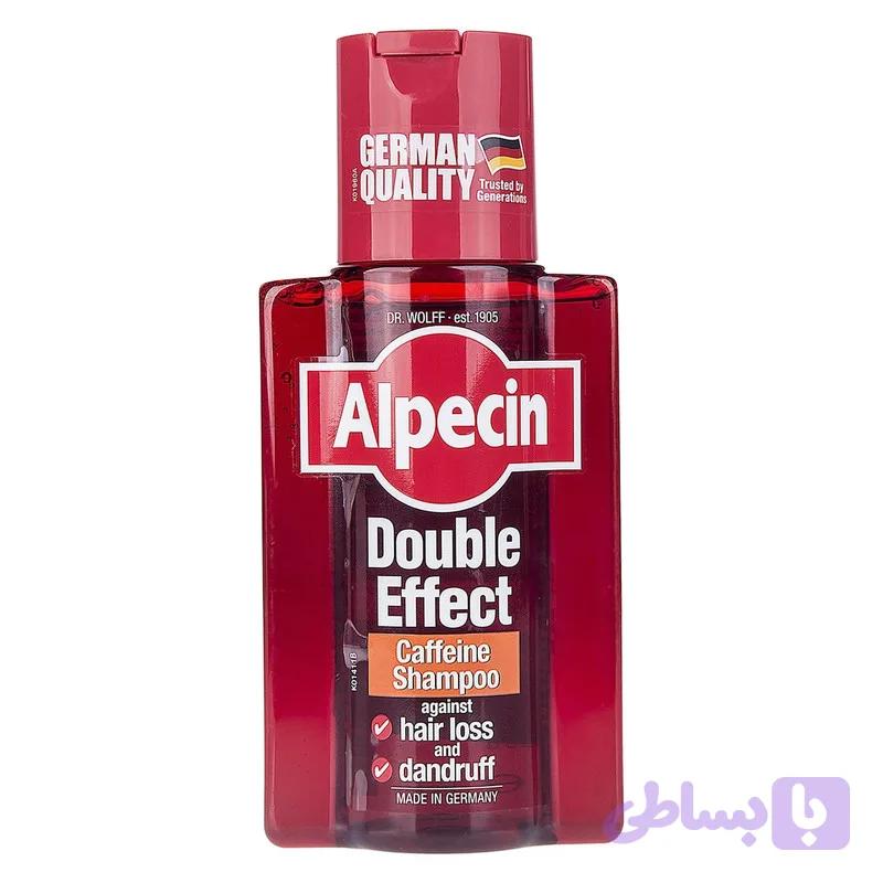شامپو ضد شوره و تقویت کننده مو آلپسین مدل Double Effect Caffeine حجم 200 میلی لیتر