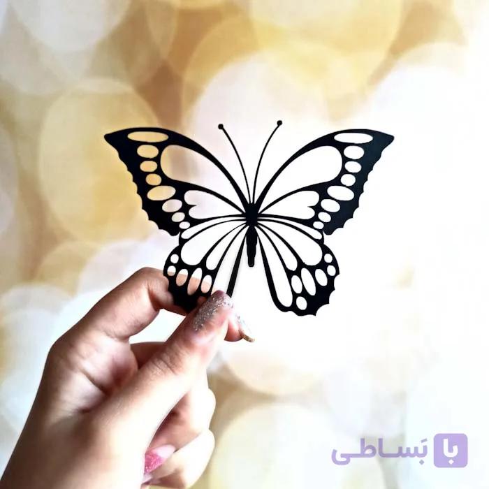 پروانه مقوایی | پروانه تزیینی با طرح جذاب — تصویر 1