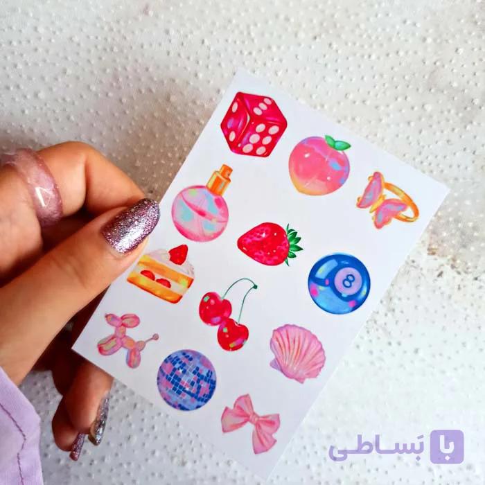 ست استیکر تابستون صورتی | پک برچسب pinky summer — تصویر 1