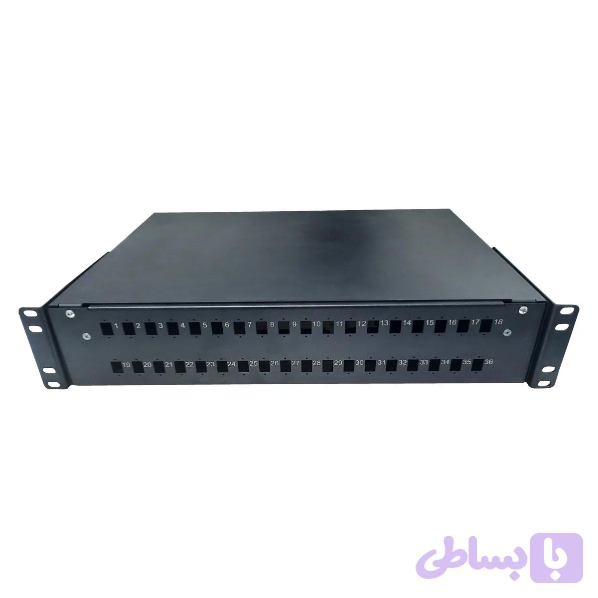 پچ پنل فیبر نوری ۳۶ پورت Lc داپلکس مدل 36p-Lc-dx-2u برند نوین تجهیز تیدا — تصویر 1