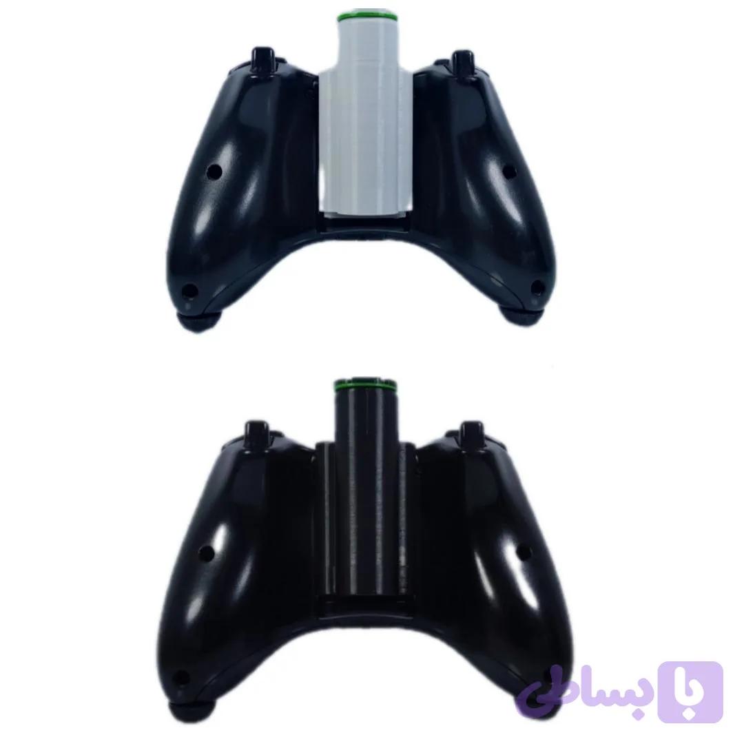 مجموعه 2عددی باتری شارژی دسته xbox 360 (سفید و مشکی ) — تصویر 1