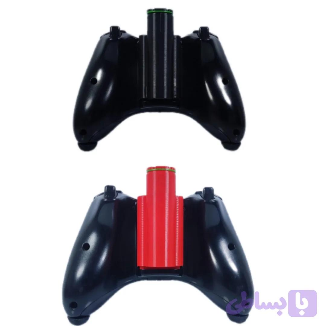 مجموعه 2عددی باتری شارژی دسته xbox 360 (قرمز ومشکی) — تصویر 1