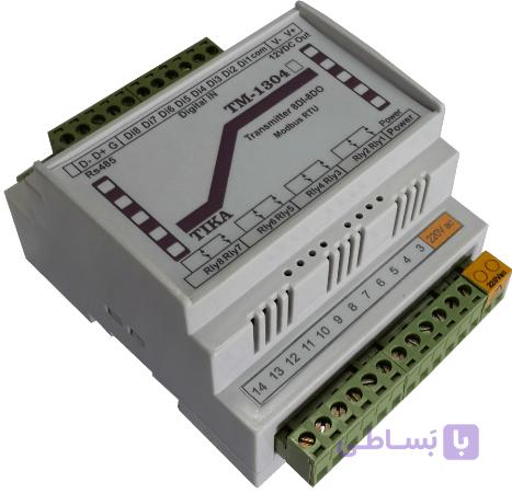 ترانسمیتر 8 ورودی دیجیتال + 8 خروجی رله ریلی + مودباس     TM-1304