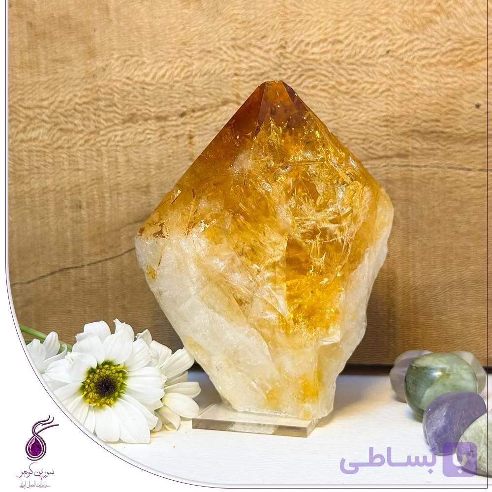 سنگ راف سیترین طبیعی کد RO55 — تصویر 1