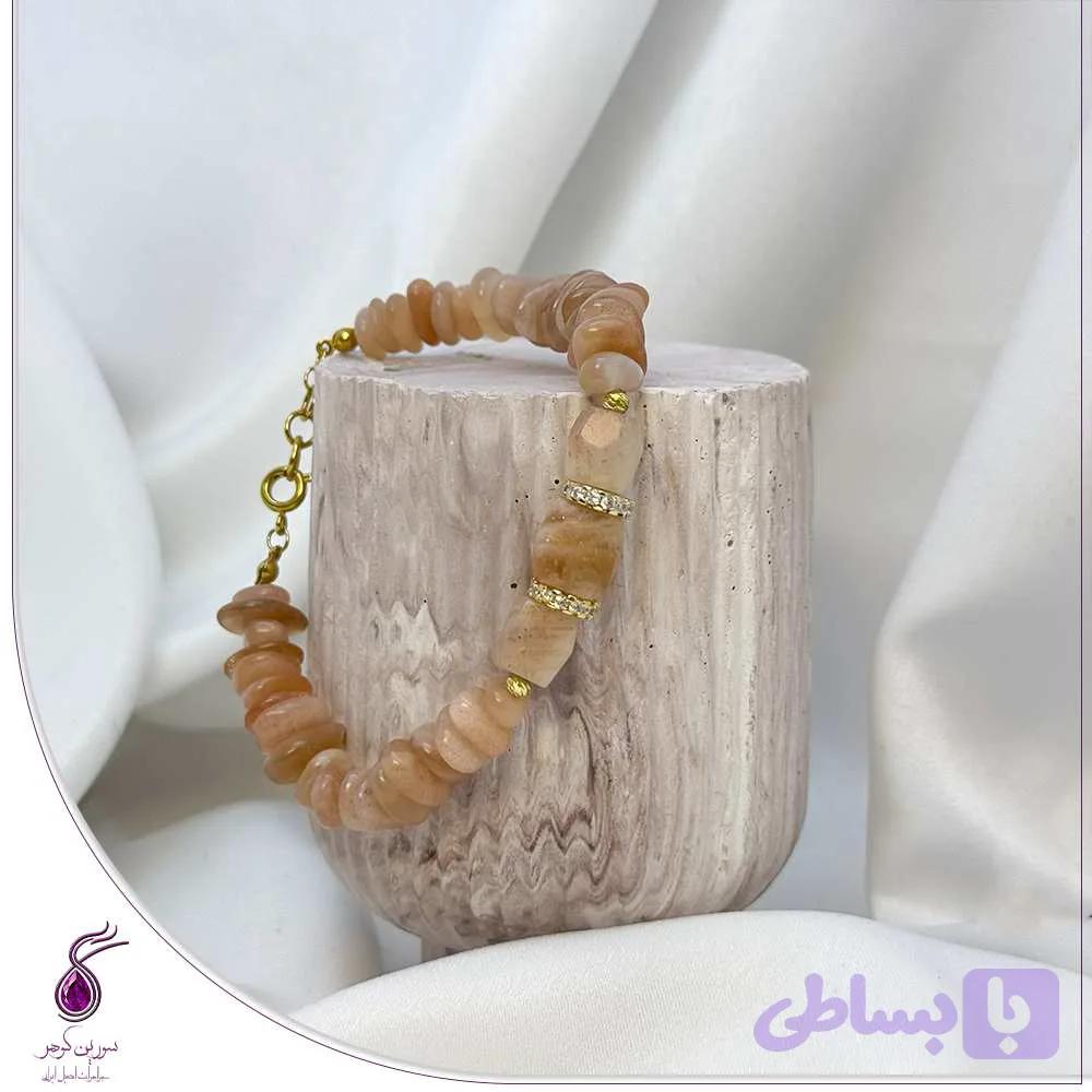 دستبند سان استون سنگ خورشید کد B143 — تصویر 1