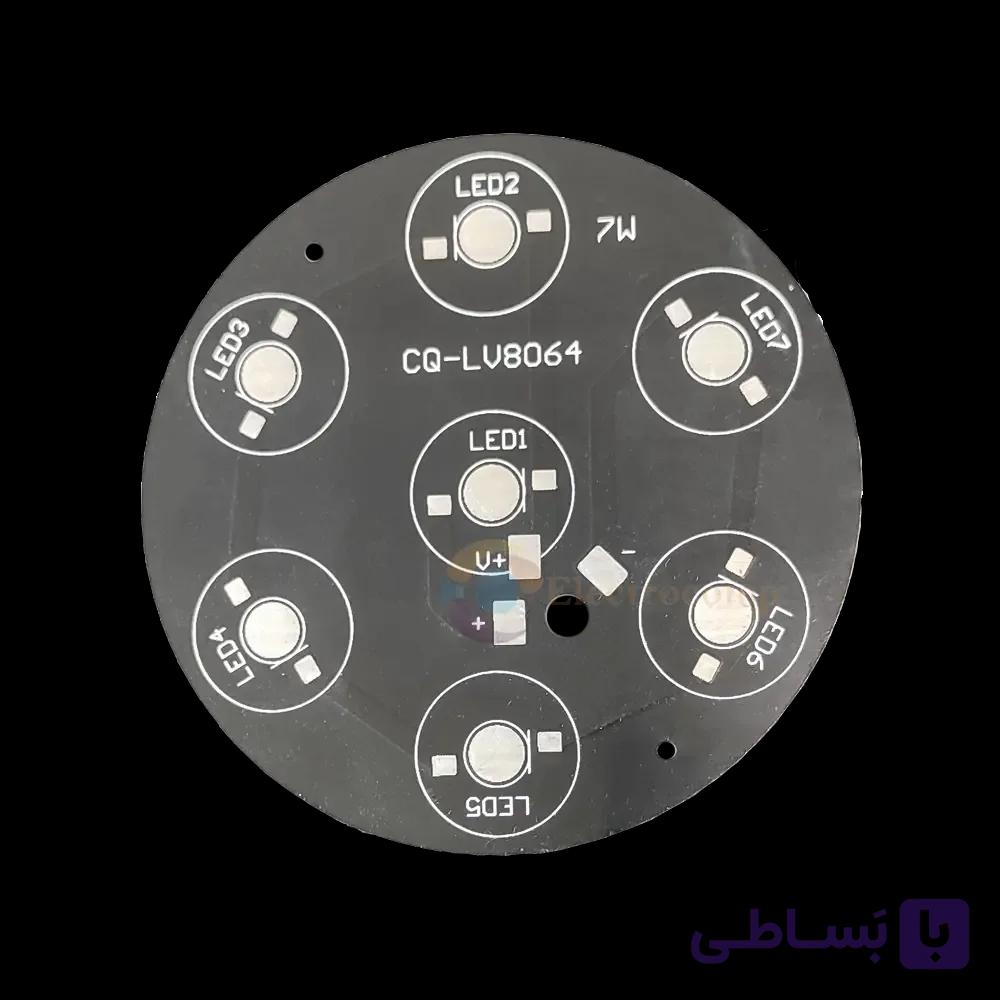 PCB 7w پاور ال ای دی و لنز 7تایی — تصویر 1