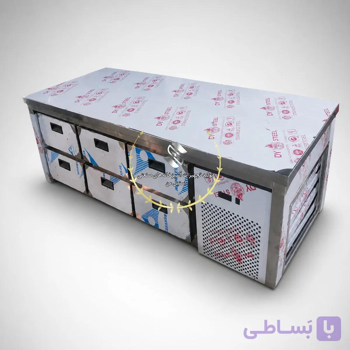 فریزر زیر گریل شش کشو 190 سانتی | پایه سرمایشی تجهیزات پخت صنعتی