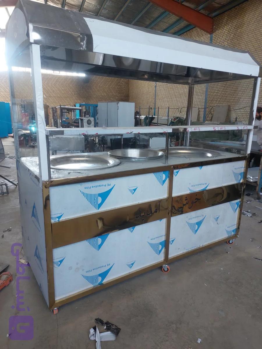 فر طباخی و کله‌پزی صنعتی ۲ دیگ ۲۴۰ سانتی