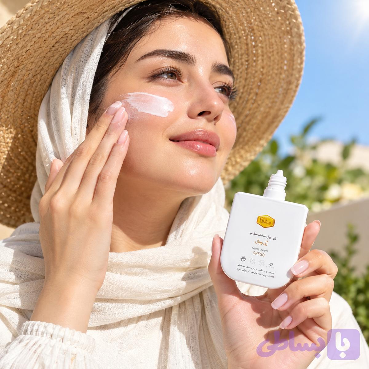 ضدآفتاب ژل رویال spf50 بیرنگ — تصویر 1