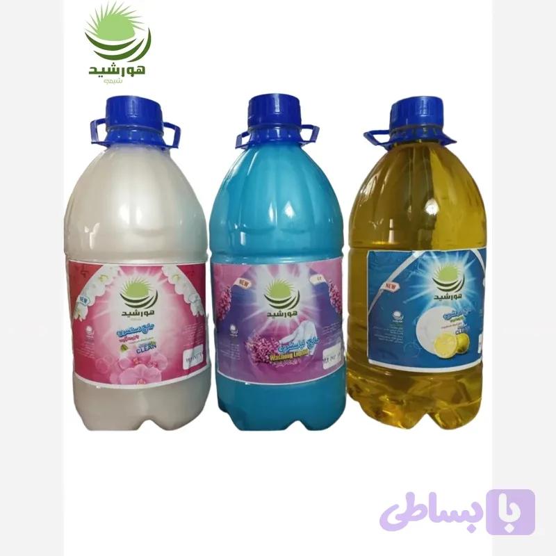 مایع ظرفشویی، لباسشویی، دستشویی هورشیدشیمی 3 عدد