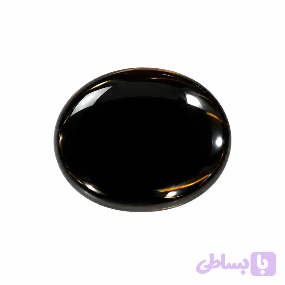 سنگ اصل عقیق مشکی کد 120 — تصویر 1