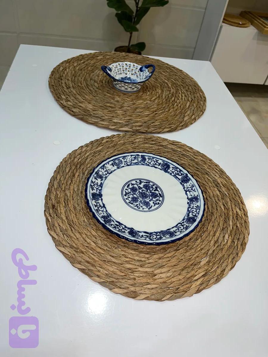زیر بشقابی رومیزی حصیری