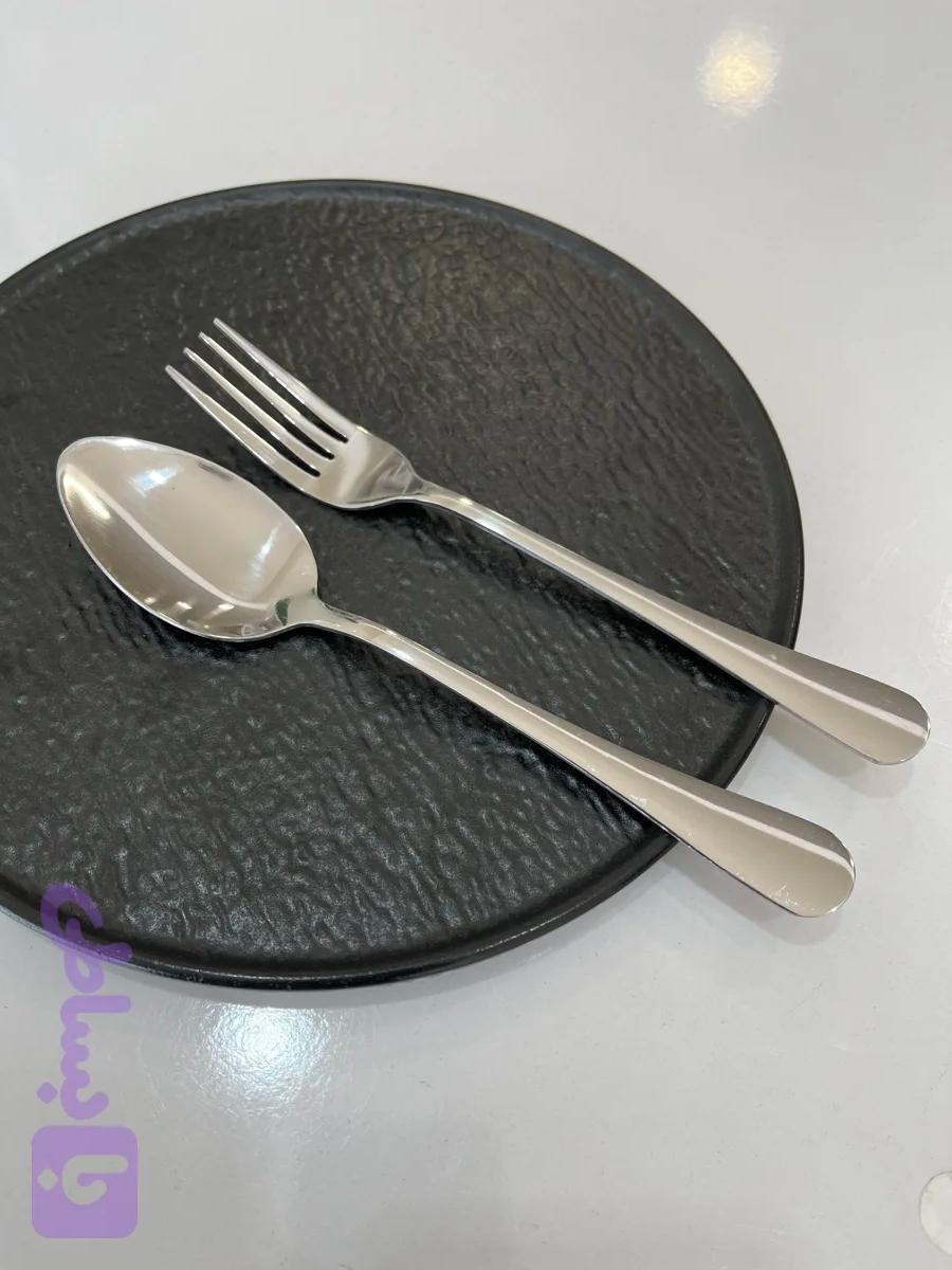 قاشق و چنگال استیل بدون طرح
