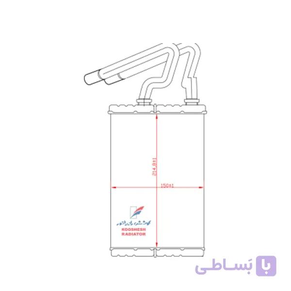 رادیاتور بخاری پژو 405 مدل لوله ثابت ( جوشی ) کوشش رادیاتور — تصویر 1