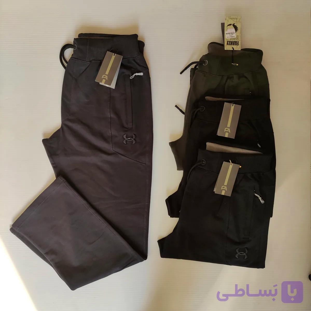 شلوار اسلش مردانه دمپا راسته نخ گلکسی گرم بالا کد 101