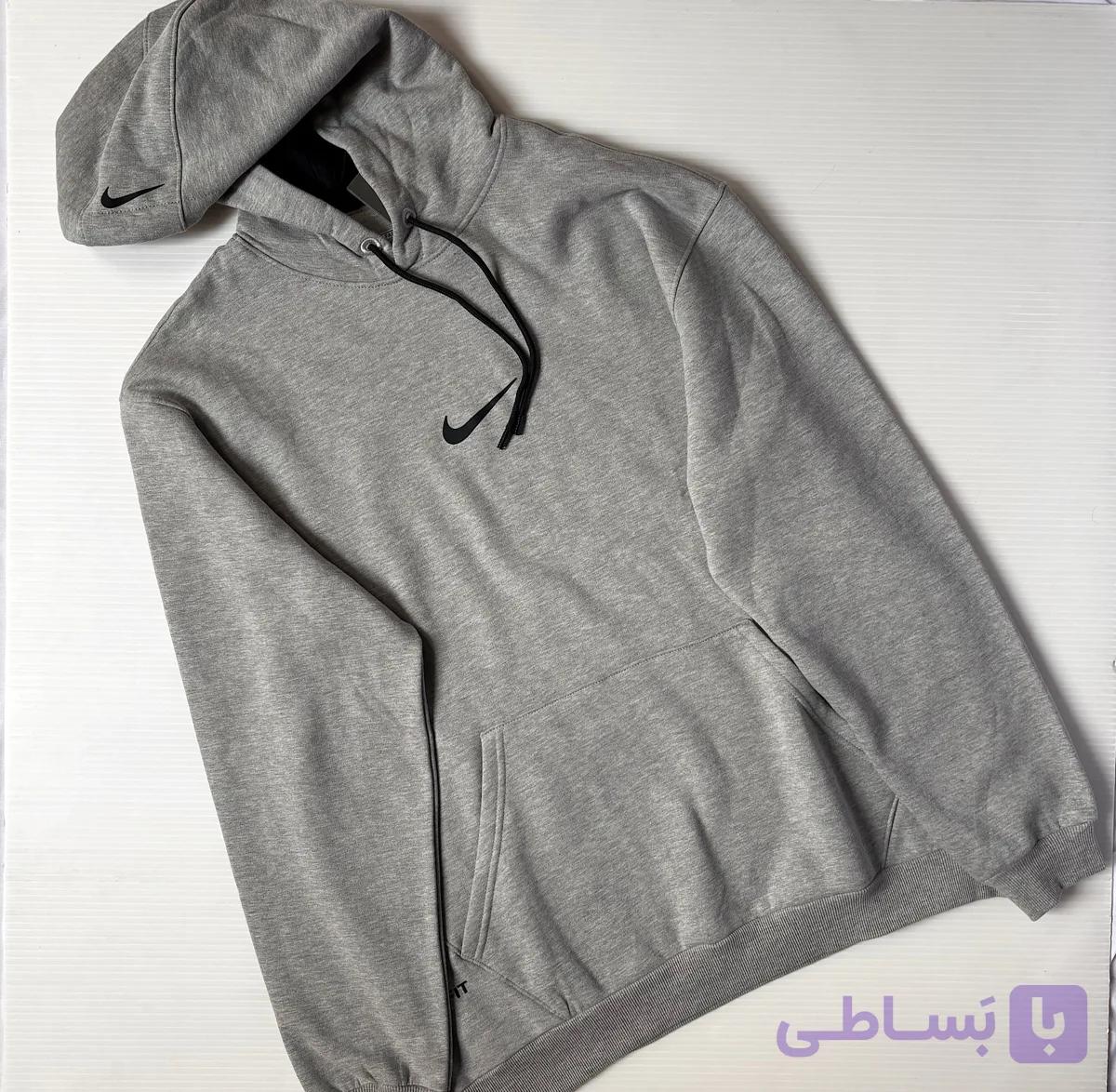 هودی پاییزه تو کرک طرح نایکی جنس پارچه سه نخ