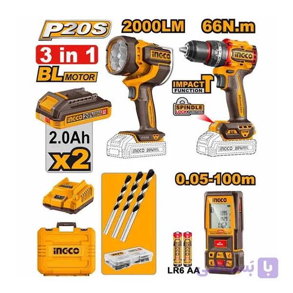 پک 3 عددی شارژی اینکو مدل COSLI250885
