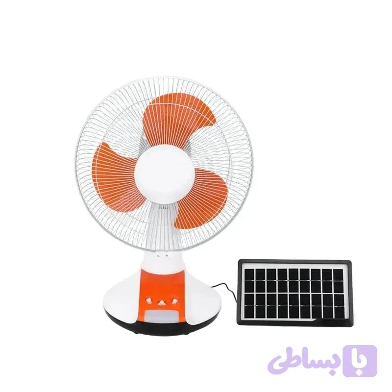 پنکه شارژی سولار ویداسی مدل Weidasi WD-247S با پنل خورشیدی — تصویر 1