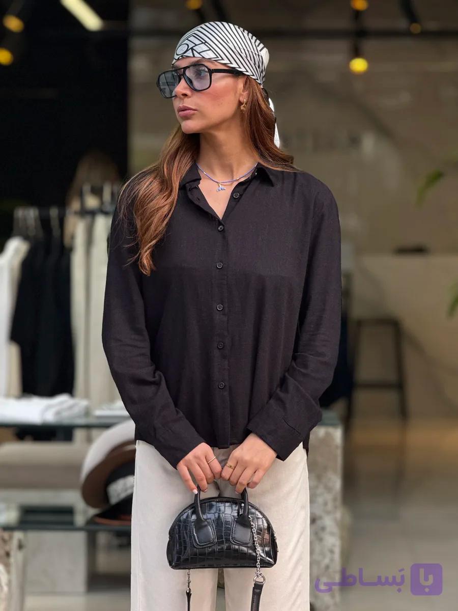 شومیز مشکی NEXT کد 459 — تصویر 1