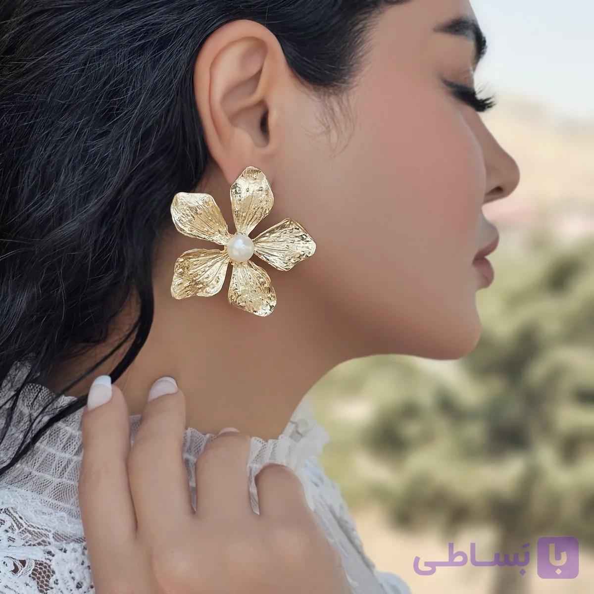 گوشواره زنانه خاص ورشو طلایی