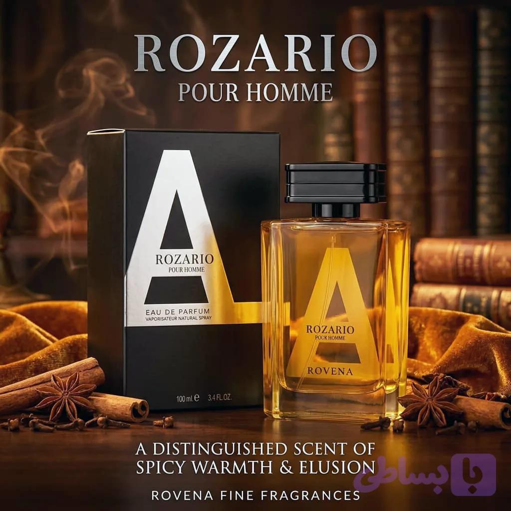 عطر ادکلن مردانه آزارو پورهوم روونا فرانسه مدل روزاریو (Rovena Rozario) حجم 100 میل — تصویر 1