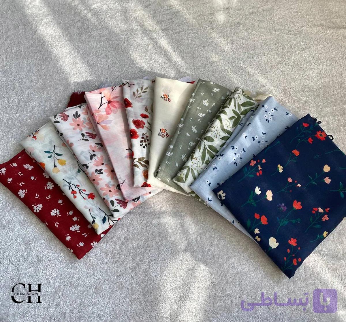 شال نخی طرح گل کد sh1