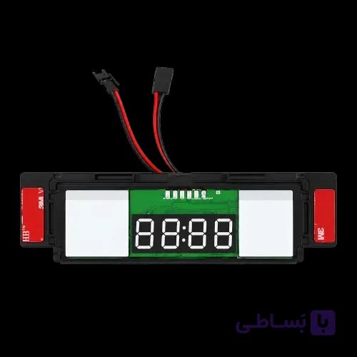 نمایشگر دما و ساعت اینه با دو کانال کلید لمسی مجزا (همراه با اداپتور)