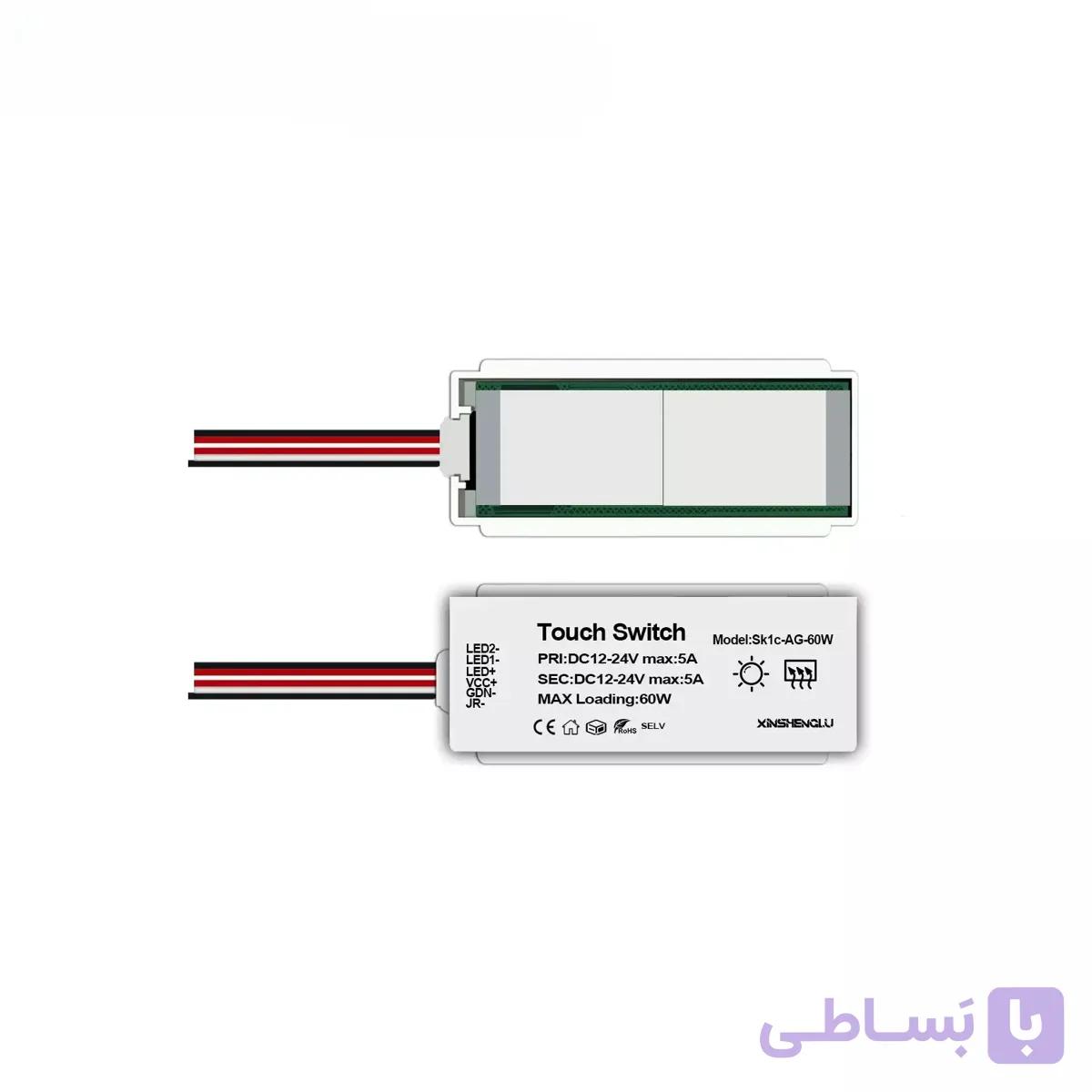 کلید لمسی اینه (تاچ اینه) 2 کانال 12 ولت
