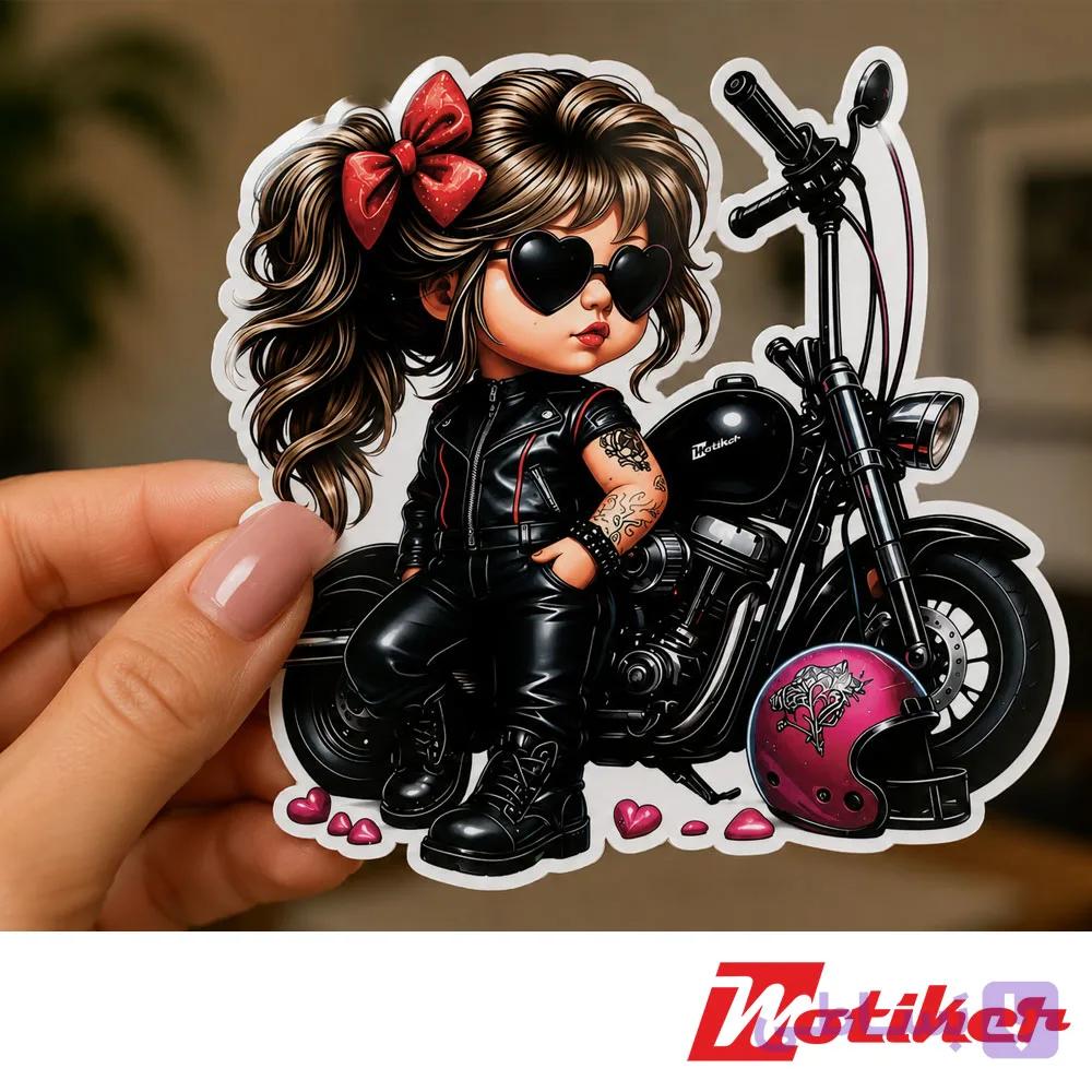 استیکر دختر موتورسوار Tattoo Girl