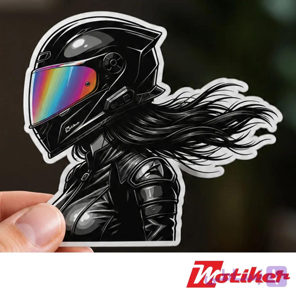 استیکر دختر موتورسوار Shadow Rider