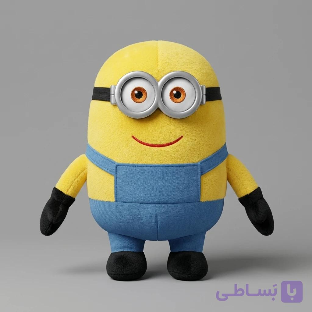 عروسک مینیون پولیشی زرد با لباس کار آبی — تصویر 1
