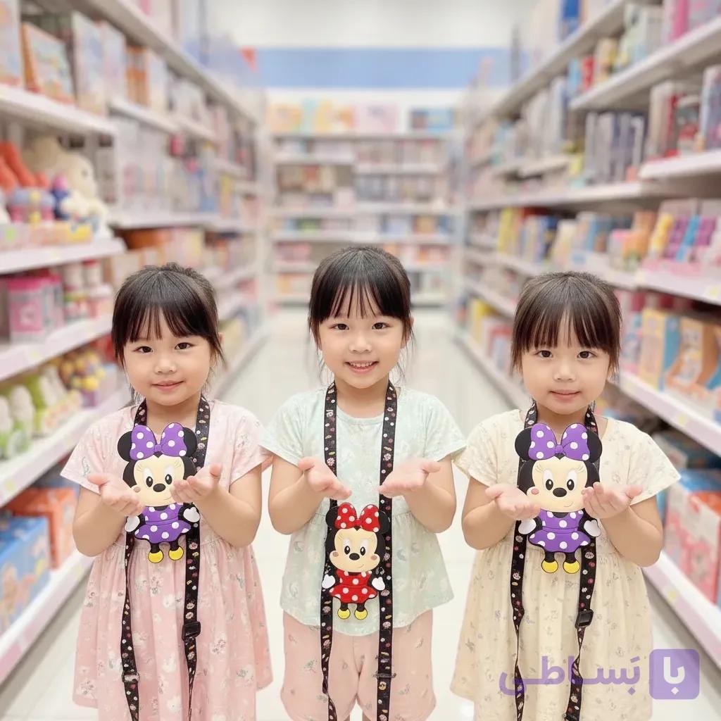 کیف پاپیت‌دار سیلیکونی  فانتزی مینی موس کوچک و میکی موس بزرگ — تصویر 1