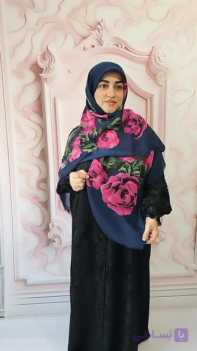 روسری نخ مودال قواره حدود ۱۳۵ دور ریش سبک خنک