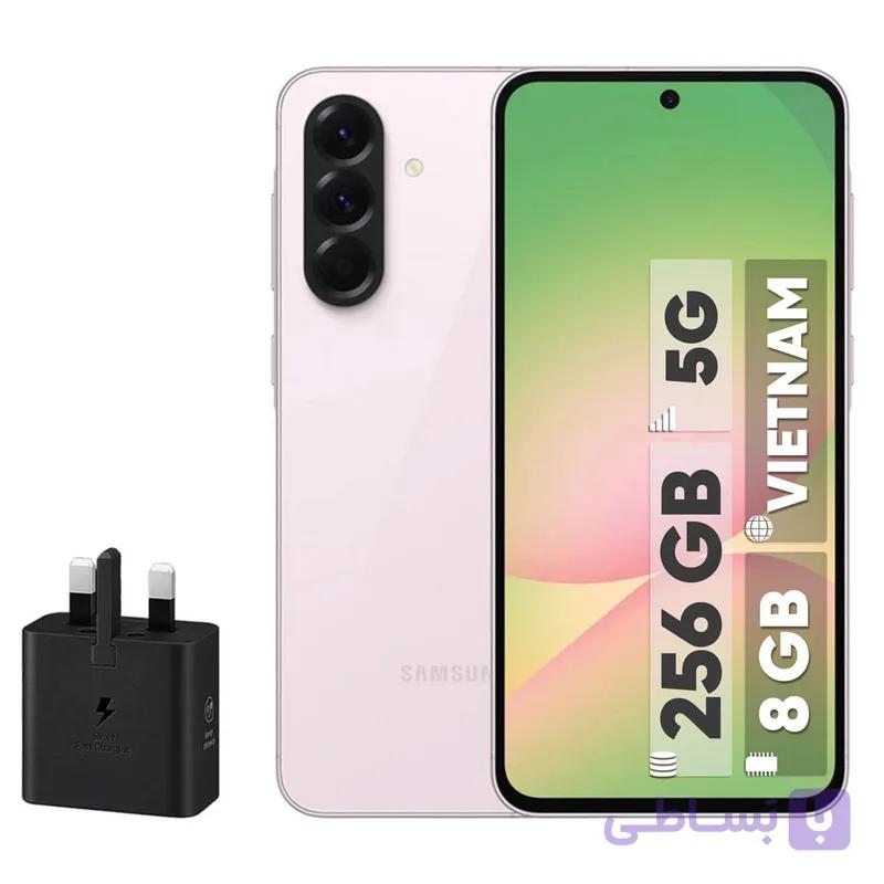 گوشی موبایل سامسونگ مدل Galaxy A56 ظرفیت 256 گیگابایت رم 8 گیگابایت – ویتنام به همراه شارژر 25 وات سامسونگ