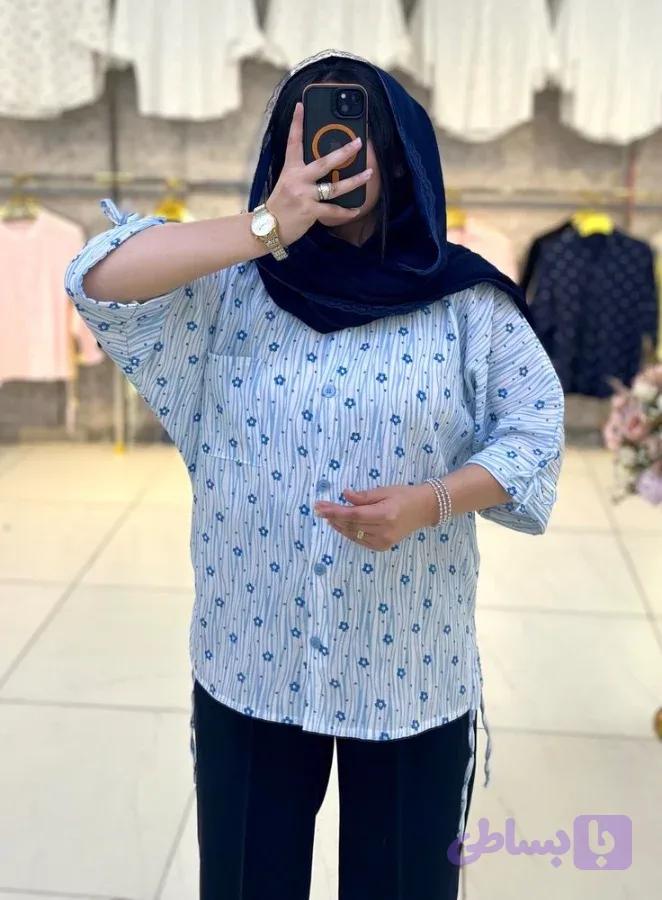 شومیز باکسی گلی — تصویر 1